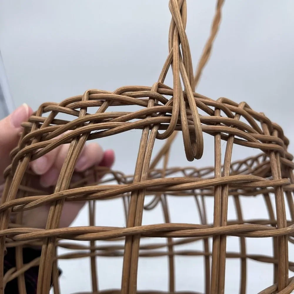 Woven Tan Basket Bag